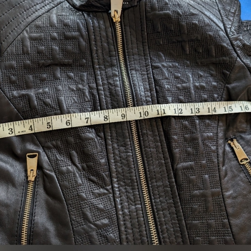 Escada Textured Black Leather Jacket - Picture 4 of 10